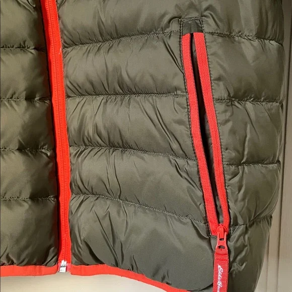 Eddie Bauer Reversible Puffer Jacket with Camouflage Bright Orange Trim Size XL - Picture 8 of 13